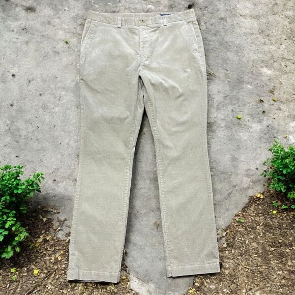 Vineyard Vines Slim Fit Corduroy Breaker Pants Tan Brown Men's Size 38 x 34 - Picture 1 of 9